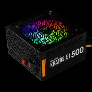 Gamdias KRATOS E1 RGB 500W Power Supply with RGB Lighting and 80 Plus Efficiency