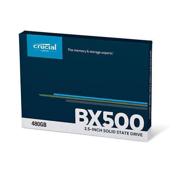 Crucial BX500 500GB SATA 2.5 SSD front view