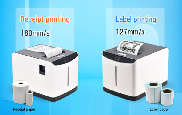 XPrinter T371U Barcode & Receipt POS Printer | High-Speed Thermal Printer - Image 2