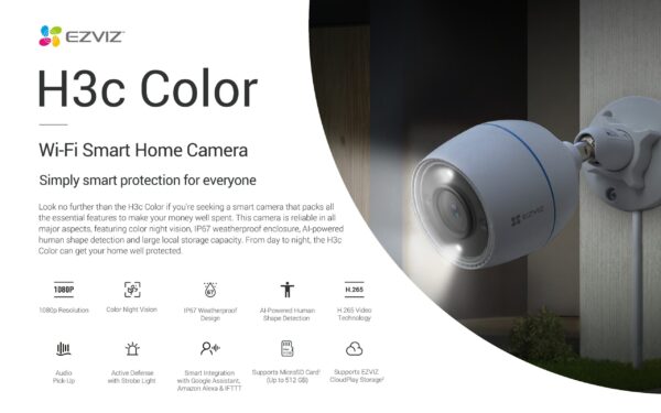 Ezviz H3C Wi-Fi Smart Home Camera | Advanced Security for Your Home - Image 2