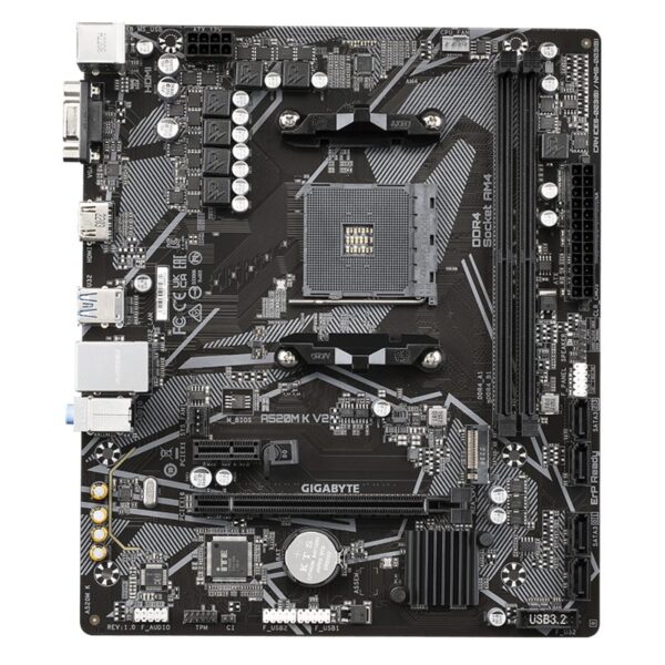 GIGABYTE A520M-K V2 AMD Motherboard | Reliable Performance & Advanced Features - Image 2