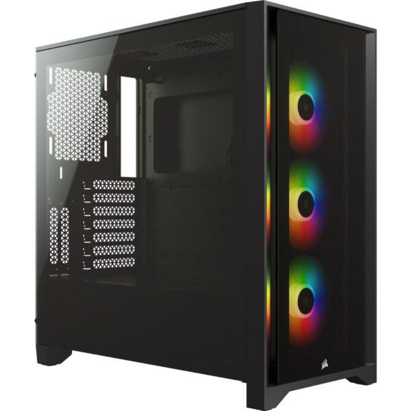 Corsair iCUE 4000X RGB Tempered Glass Mid-Tower ATX Case – Black