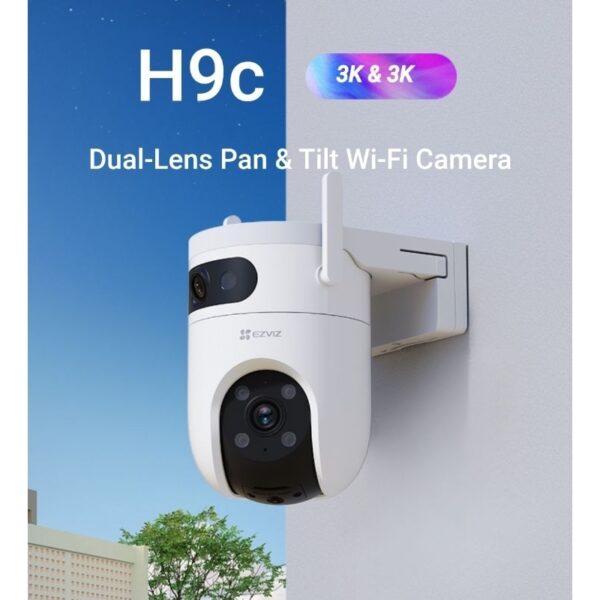 EZVIZ H9c Dual-Lens Camera | 2K 3MP+3MP Pan & Tilt Wi-Fi Security Camera