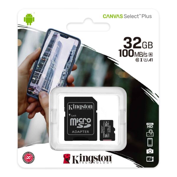 Kingston Micro SD Memory Card 32GB Class 10