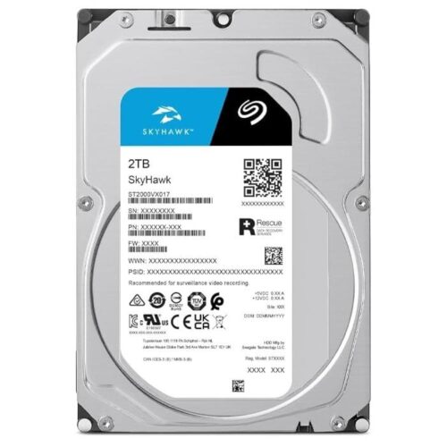 Seagate SkyHawk 2TB Surveillance Hard Disk – 3.5″ SATA 5400RPM HDD for CCTV DVR/NVR
