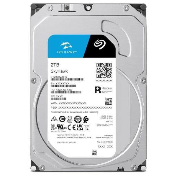 Seagate SkyHawk 2TB Surveillance Hard Disk for CCTV DVR NVR – 5400RPM 3.5-inch HDD