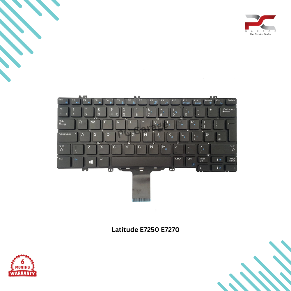 Dell Latitude E7270 Laptop Keyboard Front View