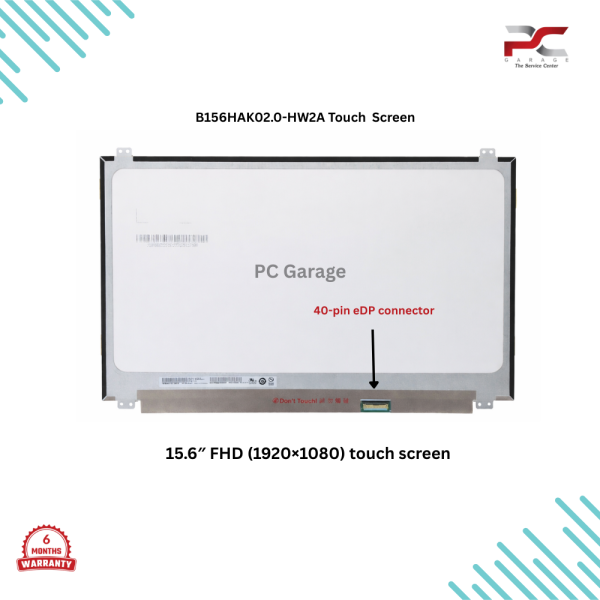 B156HAK02.0-HW2A Touch LCD Screen 15.6 Inch FHD 40-Pin eDP Laptop Display