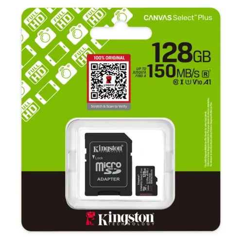 Kingston 128GB Micro SD Card 150MBps High Speed Memory Card